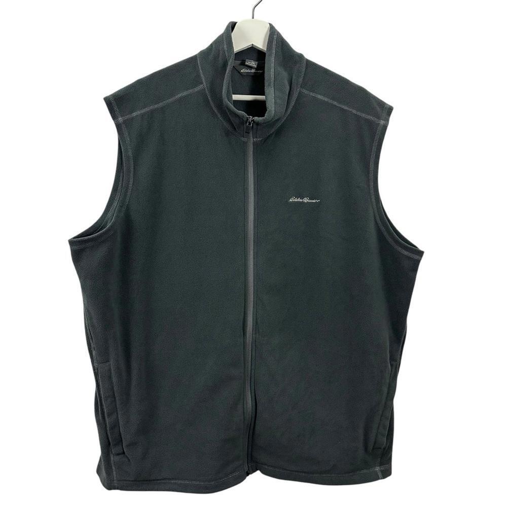 Eddie Bauer Men’s Full Zip Fleece Vest Outdoors Hiking Casual Camp Size 2XL